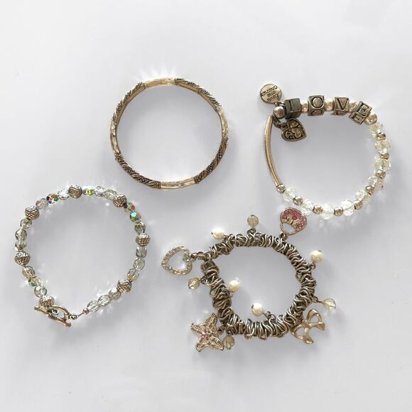 Silver Crystal Charm Bracelets - Picture 2 of 3